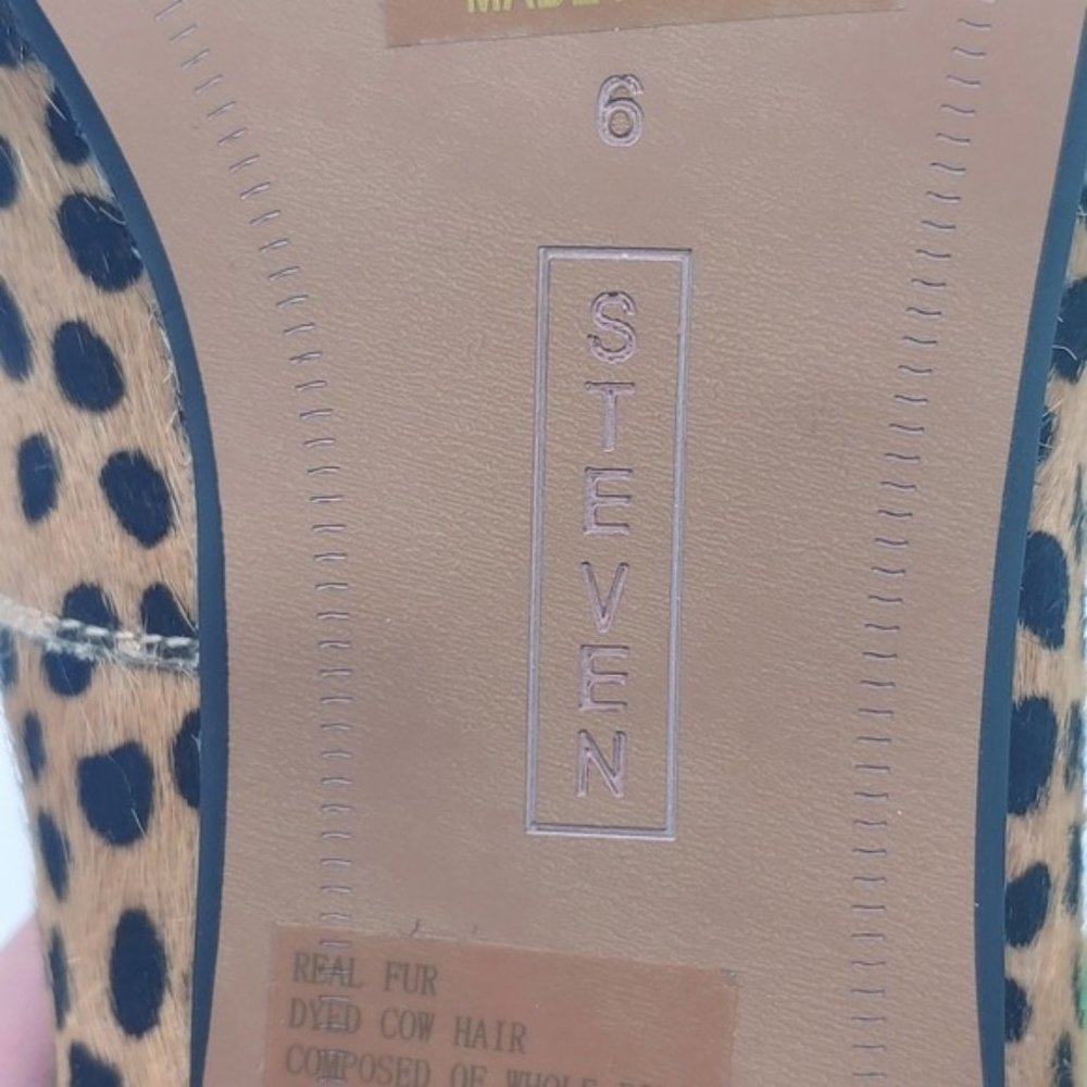 Steven By Steve Madden Bantry Genuine Calf Hair Flats 6M NEW IN BOX - Picture 7 of 7